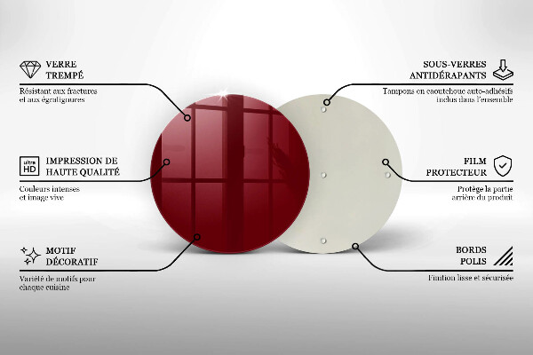 Deska kuchenna Kolor burgundowy