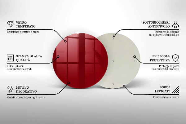 Deska kuchenna Kolor czerwony
