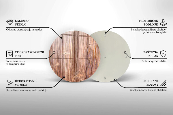 Deska kuchenna szklana Naturalne drewno