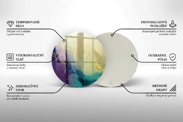 Deska kuchenna szklana Tło ze złotem