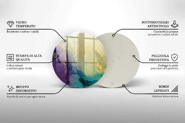 Deska kuchenna szklana Tło ze złotem
