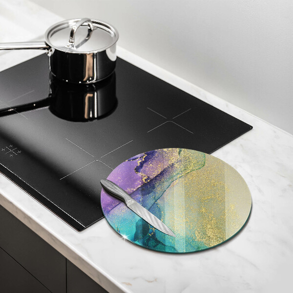 Deska kuchenna szklana Tło ze złotem