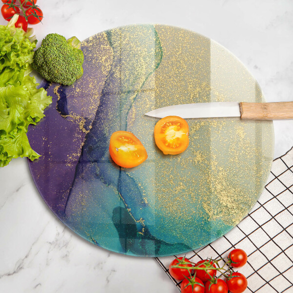 Deska kuchenna szklana Tło ze złotem