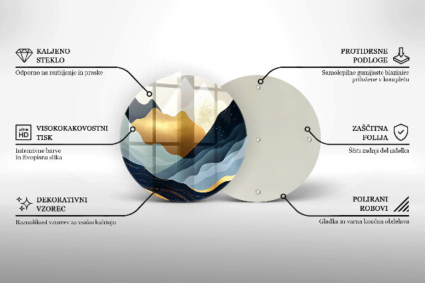 Deska kuchenna szklana Abstrakcyjne góry