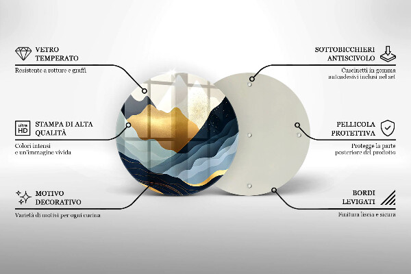 Deska kuchenna szklana Abstrakcyjne góry