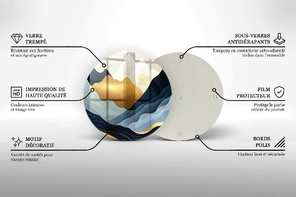 Deska kuchenna szklana Abstrakcyjne góry