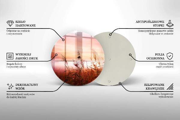 Deska kuchenna szklana Pejzaż pól traw