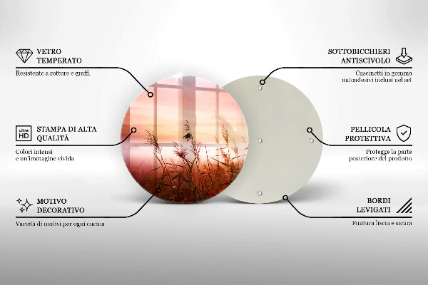 Deska kuchenna szklana Pejzaż pól traw