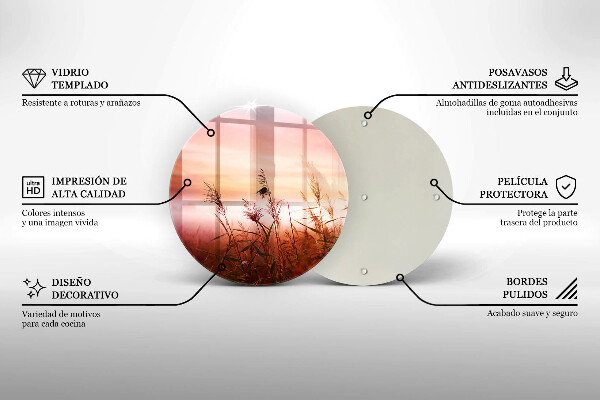 Deska kuchenna szklana Pejzaż pól traw