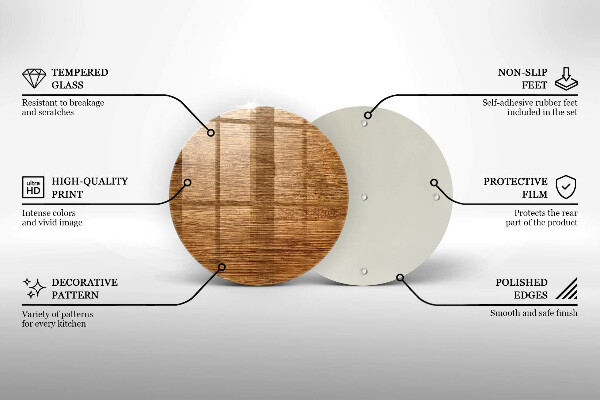 Deska kuchenna szklana Tekstura drewno deska