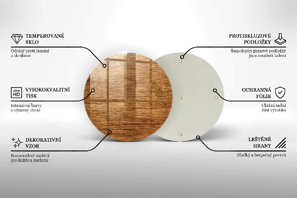 Deska kuchenna szklana Tekstura drewno deska