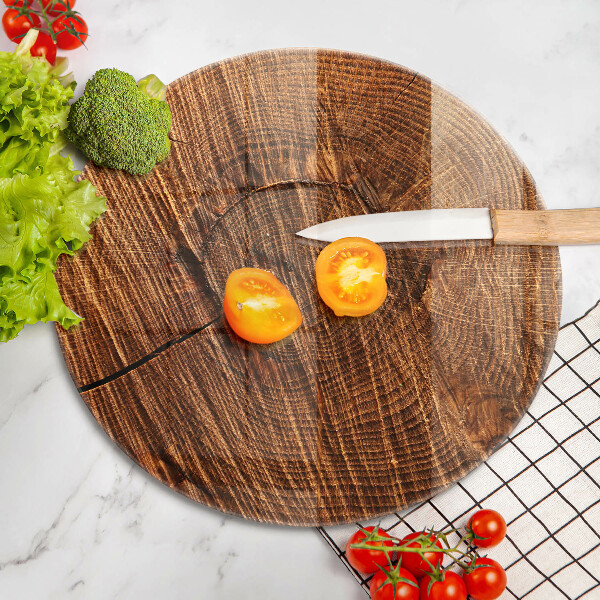 Deska kuchenna szklana Struktura drewno