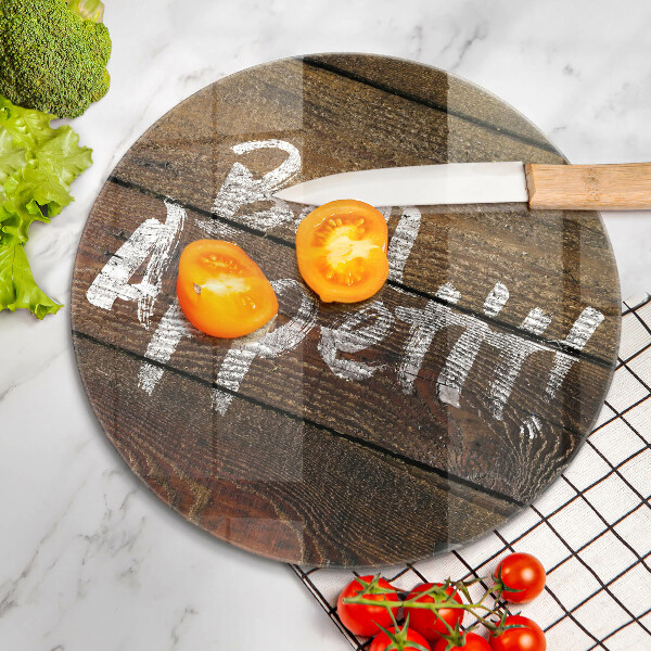 Deska kuchenna szklana Deski napis Bon Appetit