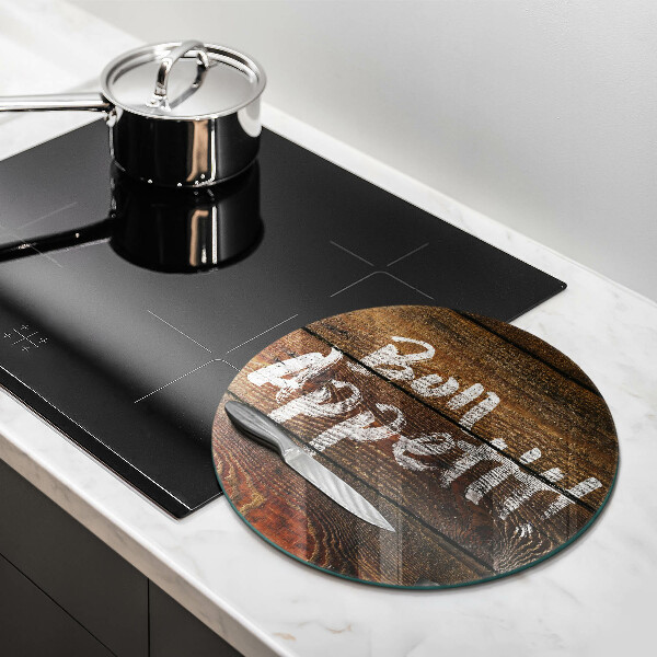 Deska kuchenna szklana Deski napis Bon Appetit