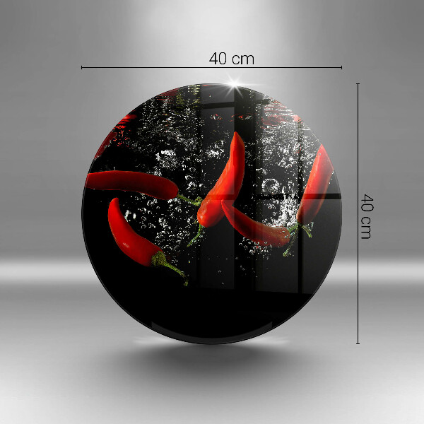 Deska kuchenna szklana Papryczki chili w wodzie