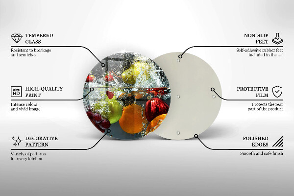 Deska kuchenna szklana Soczyste owoce w wodzie