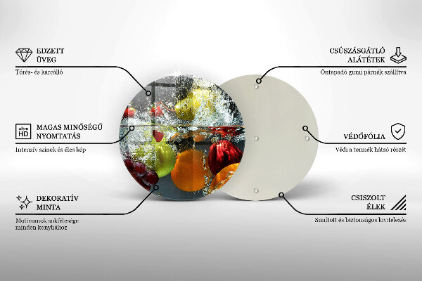 Deska kuchenna szklana Soczyste owoce w wodzie