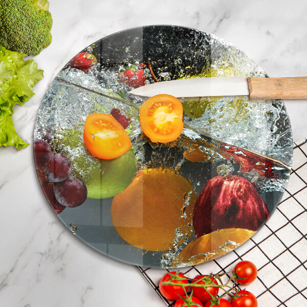 Deska kuchenna szklana Soczyste owoce w wodzie