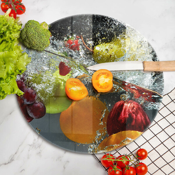 Deska kuchenna szklana Soczyste owoce w wodzie