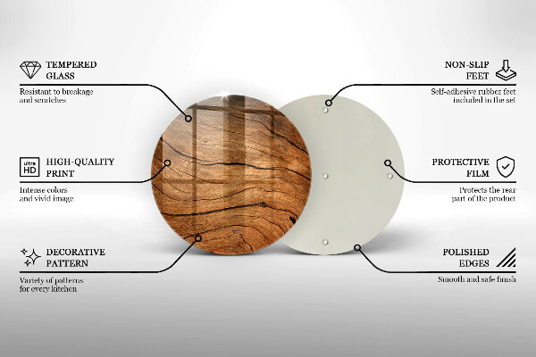 Deska kuchenna szklana Tekstura deski drewna