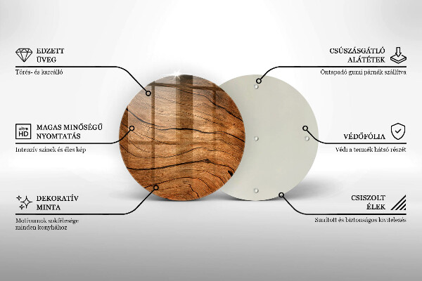 Deska kuchenna szklana Tekstura deski drewna
