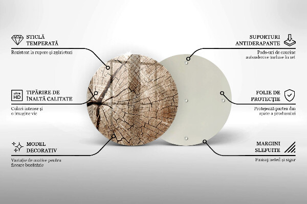 Deska kuchenna szklana Przekrój drzewa
