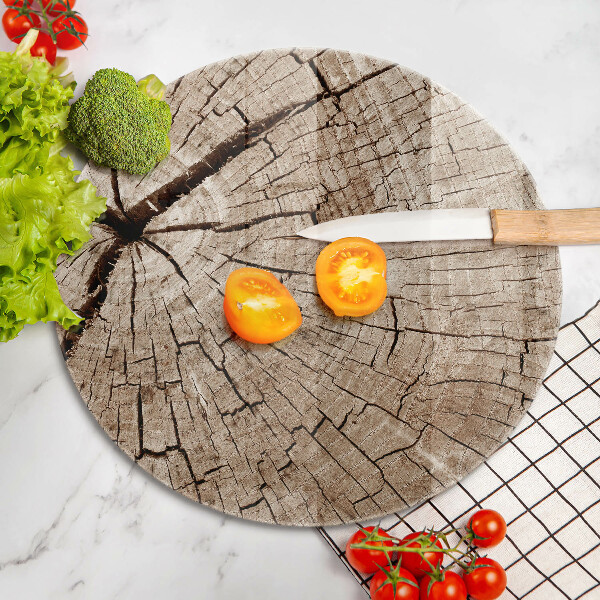 Deska kuchenna szklana Przekrój drzewa