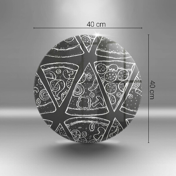 Deska kuchenna szklana Ilustracja pizza