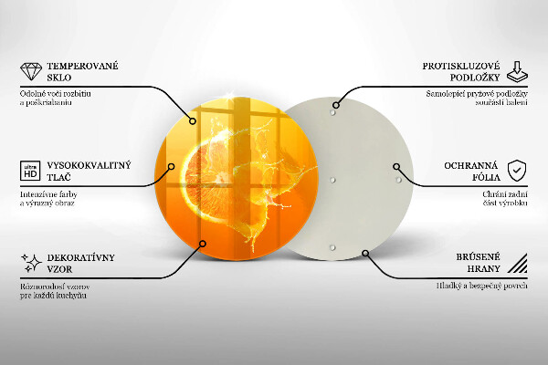 Deska kuchenna szklana Soczysty owoc pomarańcza