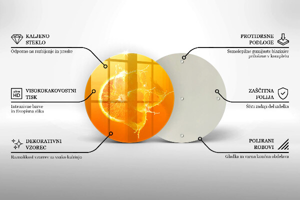 Deska kuchenna szklana Soczysty owoc pomarańcza