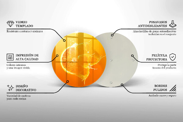 Deska kuchenna szklana Soczysty owoc pomarańcza