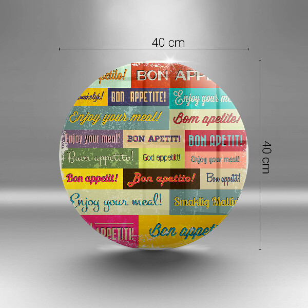 Deska kuchenna szklana Napisy Smacznego języki