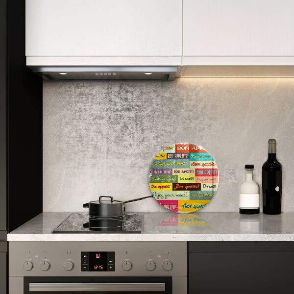 Deska kuchenna szklana Napisy Smacznego języki