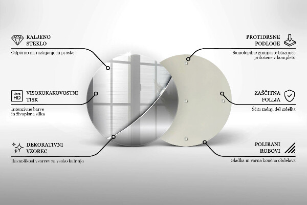 Deska kuchenna szklana Metalowe kształty