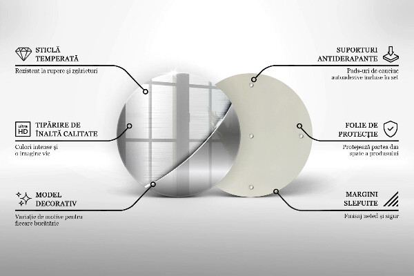 Deska kuchenna szklana Metalowe kształty