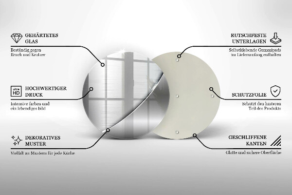 Deska kuchenna szklana Metalowe kształty