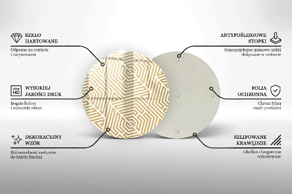 Deska kuchenna szklana Geometryczne linie