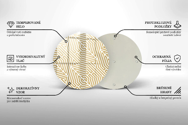 Deska kuchenna szklana Geometryczne linie