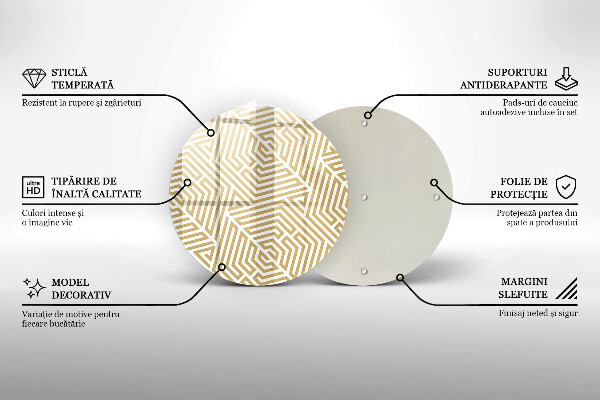 Deska kuchenna szklana Geometryczne linie