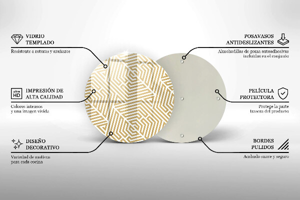 Deska kuchenna szklana Geometryczne linie