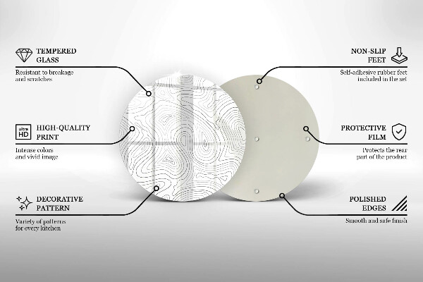 Deska kuchenna szklana Abstrakcja kształty