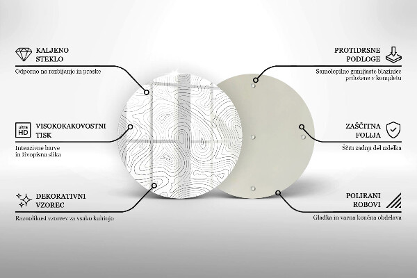 Deska kuchenna szklana Abstrakcja kształty