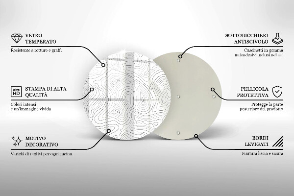 Deska kuchenna szklana Abstrakcja kształty
