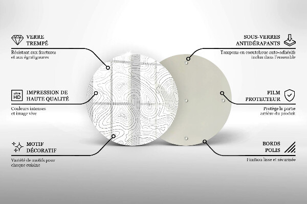 Deska kuchenna szklana Abstrakcja kształty