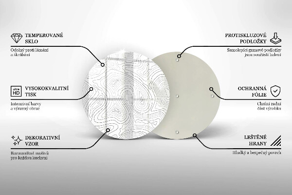 Deska kuchenna szklana Abstrakcja kształty
