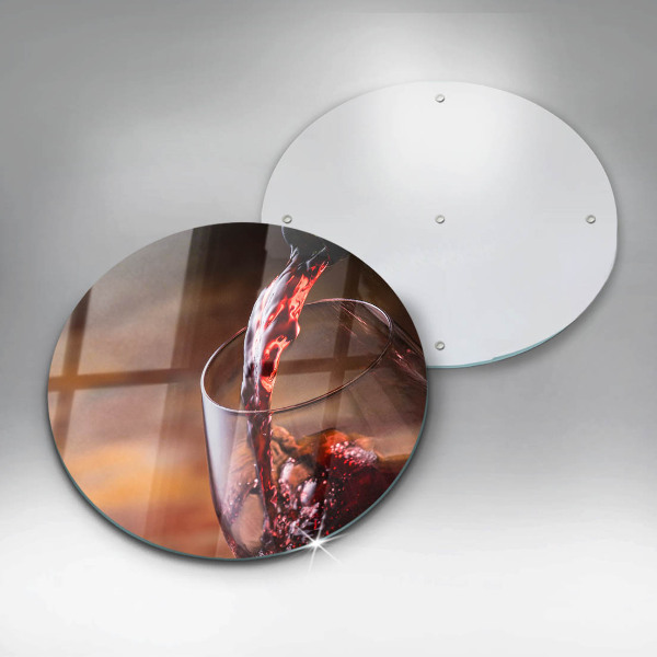 Deska kuchenna szklana Czerwone wino i kieliszek