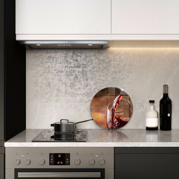 Deska kuchenna szklana Czerwone wino i kieliszek