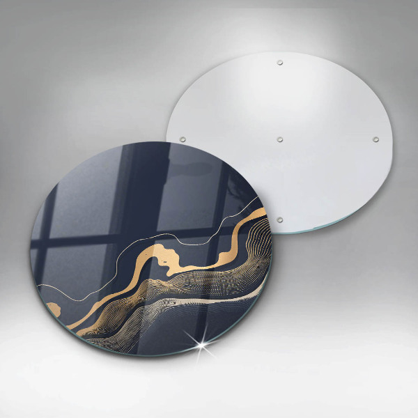 Deska kuchenna szklana Abstrakcja złote linie