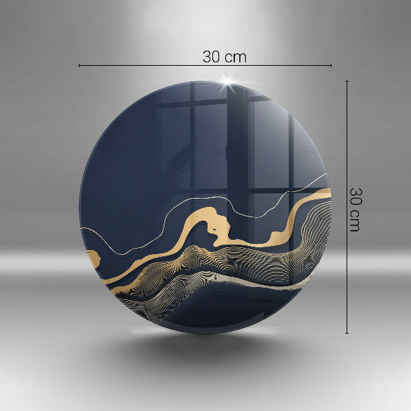 Deska kuchenna szklana Abstrakcja złote linie