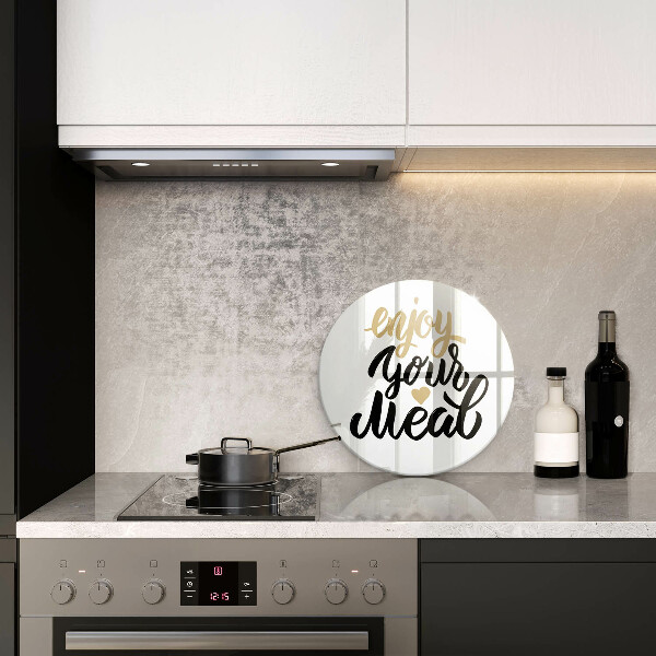 Deska kuchenna szklana Napis Enjoy your meal